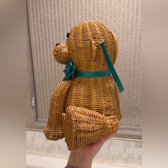 Kate Spade Wicker Monkey with Teal Accent - Picture 3 of 5